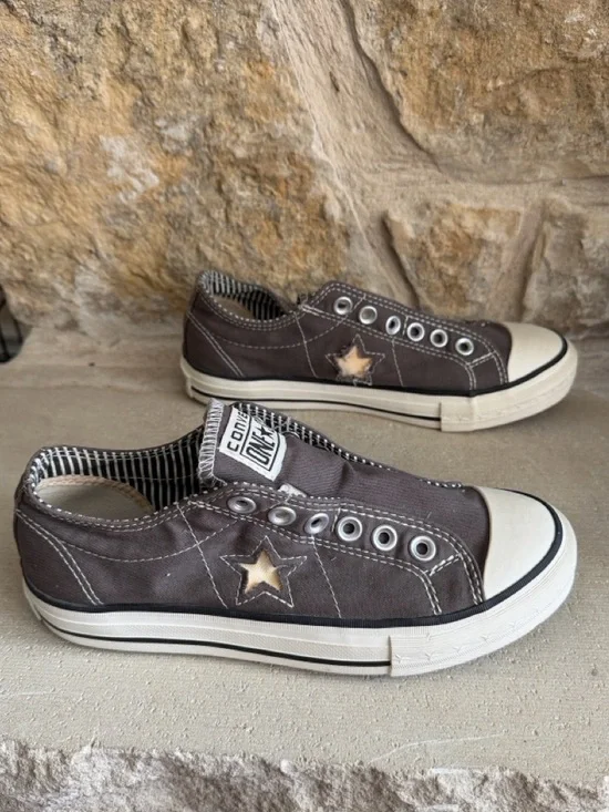 Converse One Star Brown Low Tops Laceless Slip On Women's Size 6.5 - Picture 7 of 9